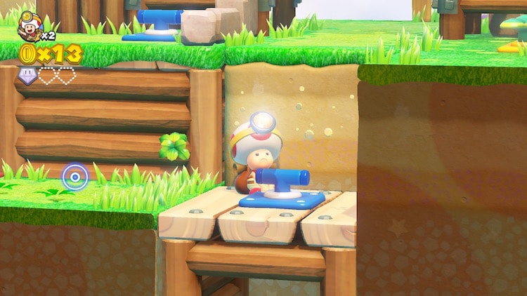 管理人の「進め！キノピオ隊長」プレイ画面（ひっこぬき峠）